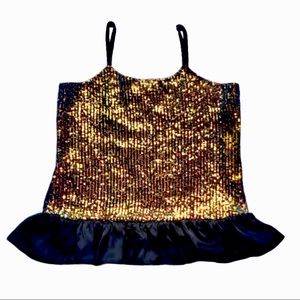 Sequins Antique Gold and Black Camisole